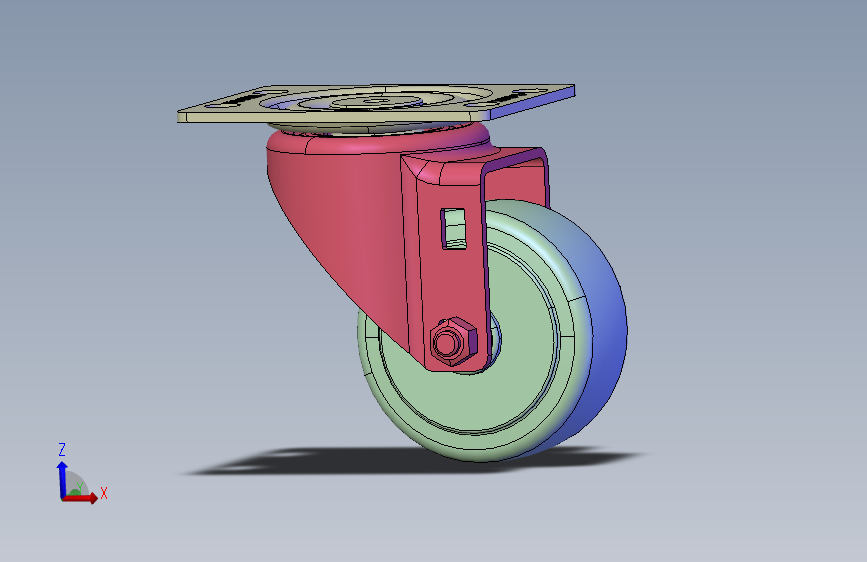 轻荷重脚轮GL-50-FLANGE
