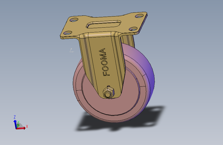 轻荷重脚轮GL-65-FLANGE
