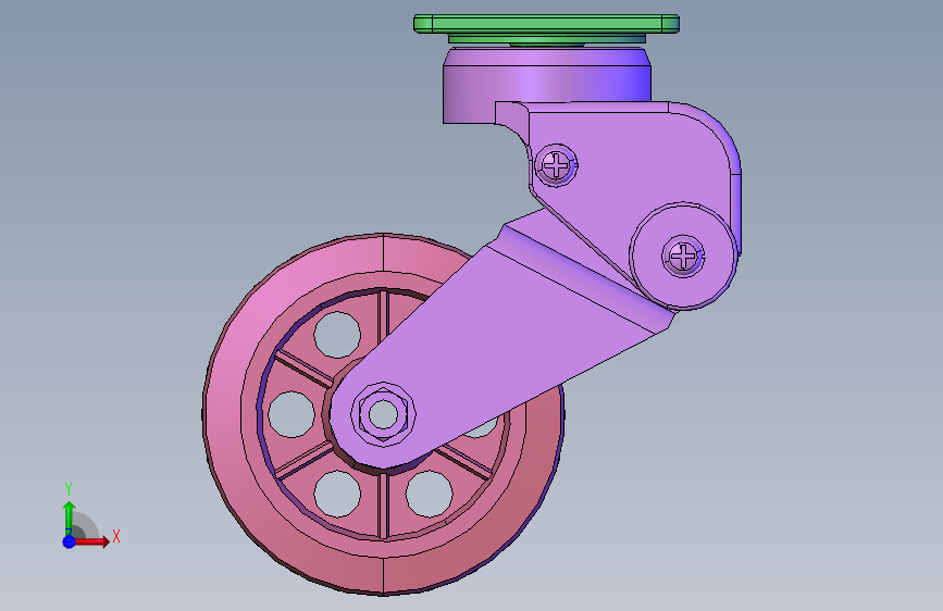 吸收震动型脚轮GDSD-100-FLANGE