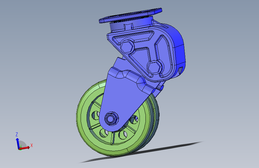 吸收震动型脚轮GDSD-130-FLANGE