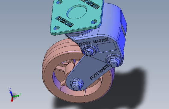 吸收震动型脚轮GDS-130-FLANGE