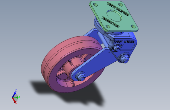 吸收震动型脚轮GDS-150-FLANGE