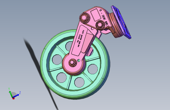吸收震动型脚轮GDS-200-FLANGE
