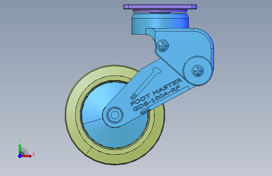 吸收震动型脚轮GDS-100-FLANGE