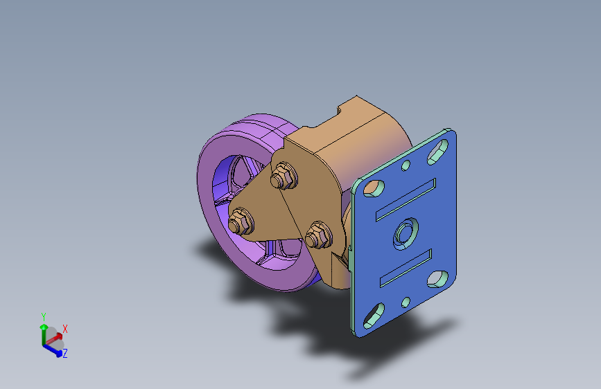 吸收震动型脚轮GSST-150-FLANGE