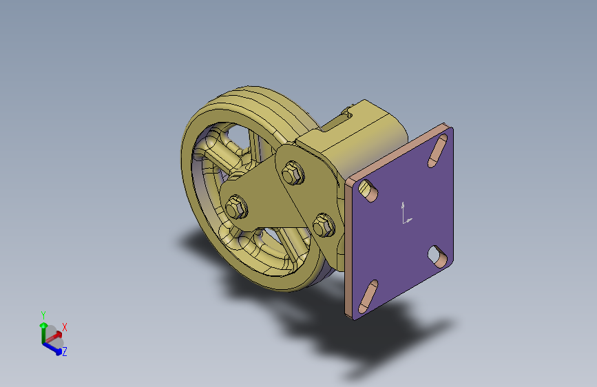 吸收震动型脚轮GSST-200W-FLANGE