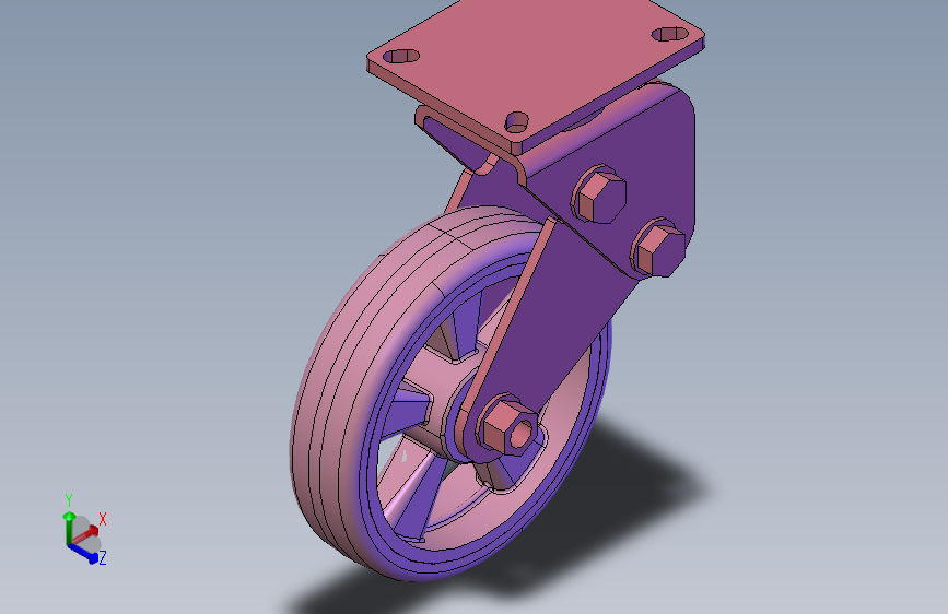 吸收震动型脚轮GSST-250-FLANGE