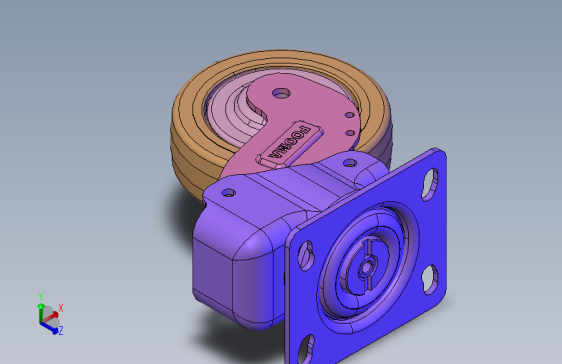 吸收震动型脚轮G-100-FLANGE