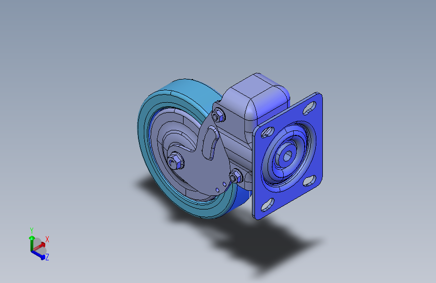 吸收震动型脚轮G-125-FLANGE