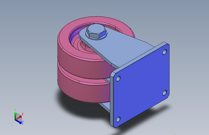 重荷重脚轮GXTD-250-FLANGE