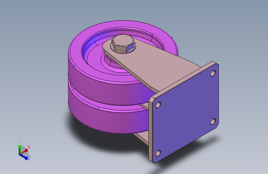 重荷重脚轮GXTD-300-FLANGE