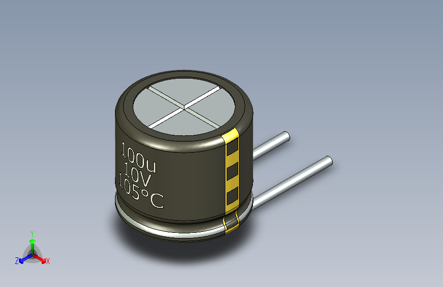 铝电解电容器C-HOR_MIR__D-8__L-7__P3,5__STAND-2,54__TMP-105__C-100u__U-16.stp