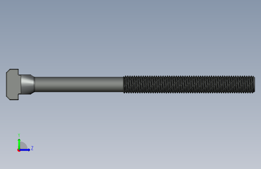 t型螺钉Parafuso T DIN 787 - M20x22x250.par 左侧视图