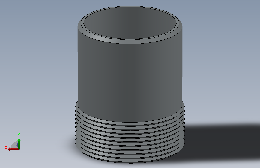 不锈钢管件MEDIO NIPLE CC 1 x 40 mm.SLDPRT