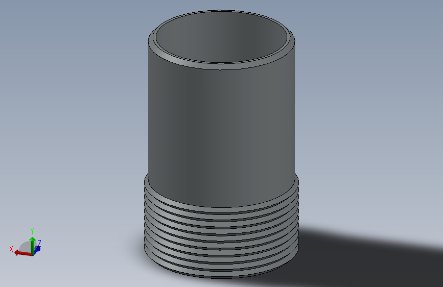 不锈钢管件MEDIO NIPLE CC 1 x 50 mm.SLDPRT