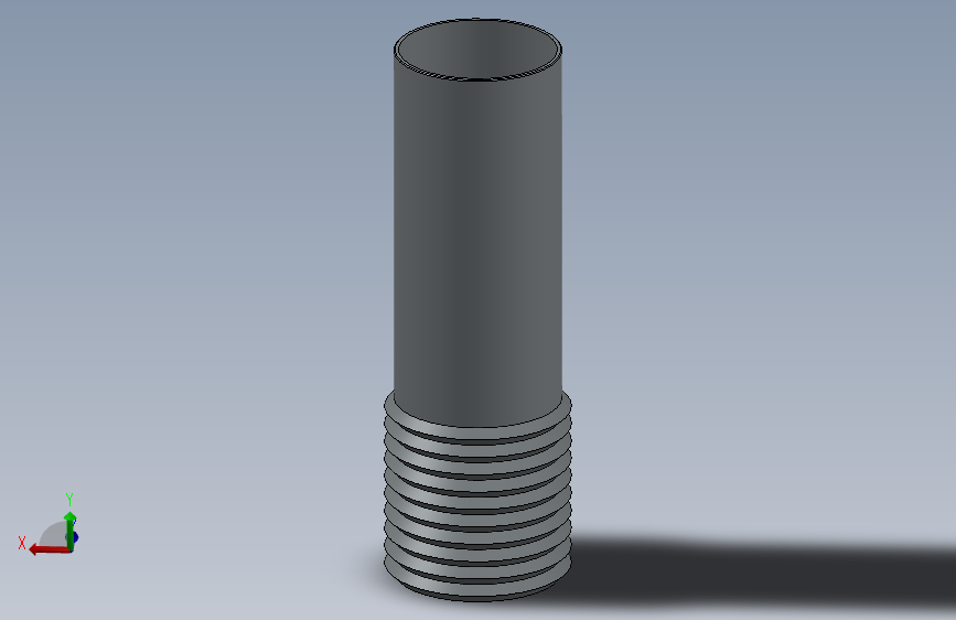 不锈钢管件MEDIO NIPLE CC 1 x 100 mm.SLDPRT