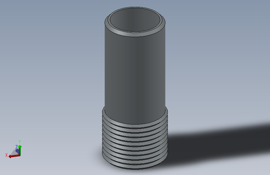 不锈钢管件MEDIO NIPLE CC 1-2 x 50 mm.SLDPRT