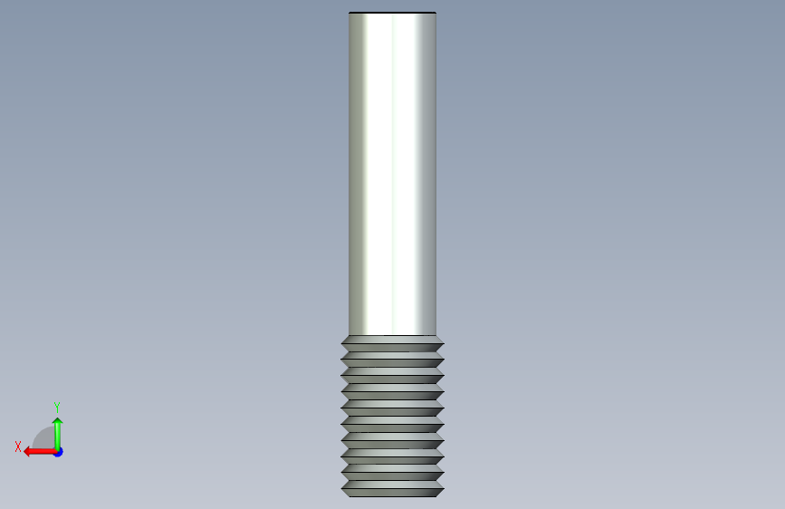 不锈钢管件MEDIO NIPLE CC 1-2 x 100 mm.stp 背面视图