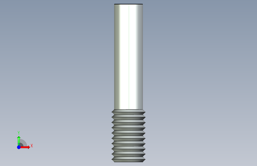 不锈钢管件MEDIO NIPLE CC 1-2 x 100 mm.stp 正面视图