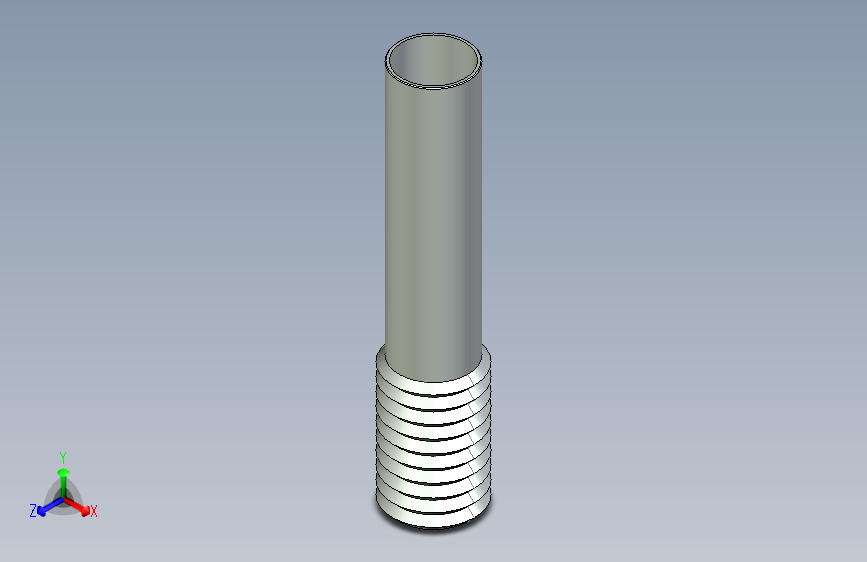 不锈钢管件MEDIO NIPLE CC 1-2 x 100 mm.stp 主视图