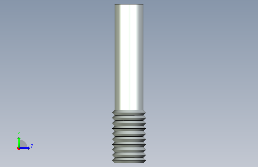 不锈钢管件MEDIO NIPLE CC 1-2 x 100 mm.stp 左侧视图