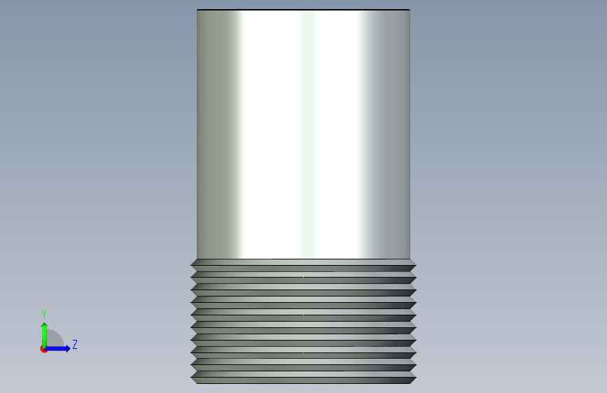 不锈钢管件MEDIO NIPLE CC 2 x 100 mm.stp 左侧视图