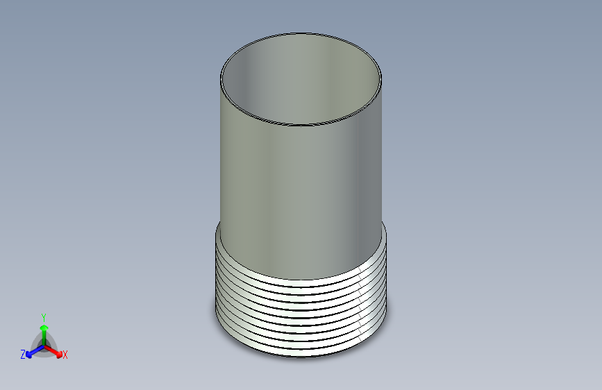 不锈钢管件MEDIO NIPLE CC 2 x 100 mm.stp 主视图