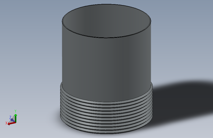 不锈钢管件MEDIO NIPLE CC 3 x 100 mm.SLDPRT
