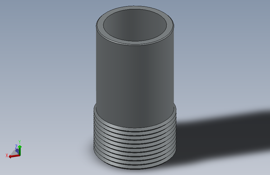 不锈钢管件MEDIO NIPLE CC 3-8 x 30 mm.SLDPRT