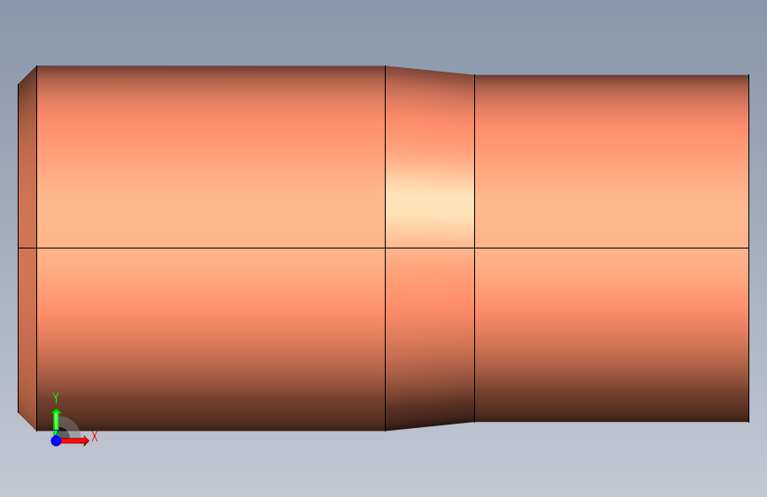 制冷铜管Fittings-reducers, Type 5243,08-06 正面视图
