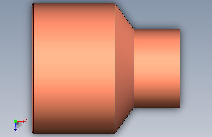 制冷铜管Fittings-reducers, Type 5243,76-42 俯视图