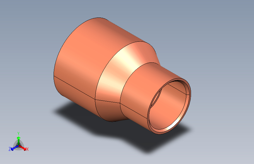 制冷铜管Reducing couplings, Type 5240,18-12.SLDPRT