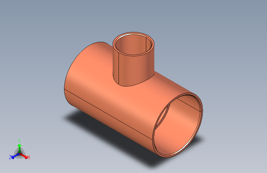 制冷铜管Reducing tees, Type 5130R,22-12-22