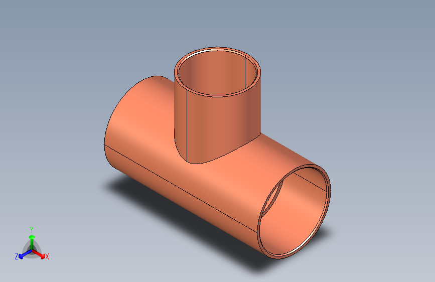 制冷铜管Reducing tees, Type 5130R,22-18-22