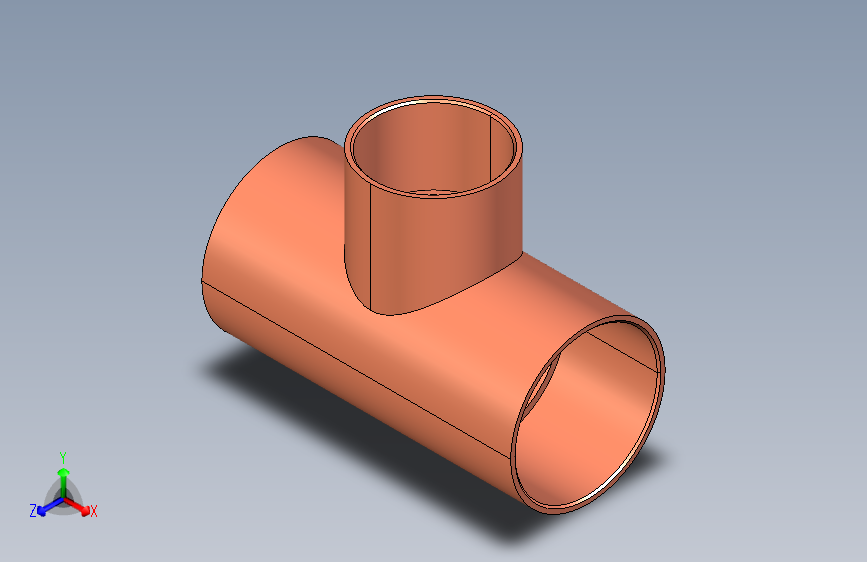 制冷铜管Reducing tees, Type 5130R,35-28-35