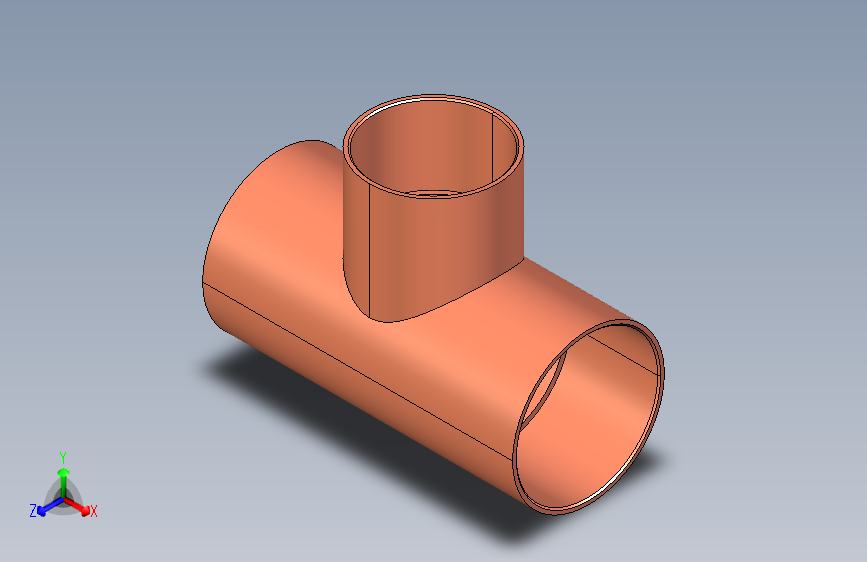制冷铜管Reducing tees, Type 5130R,42-35-42
