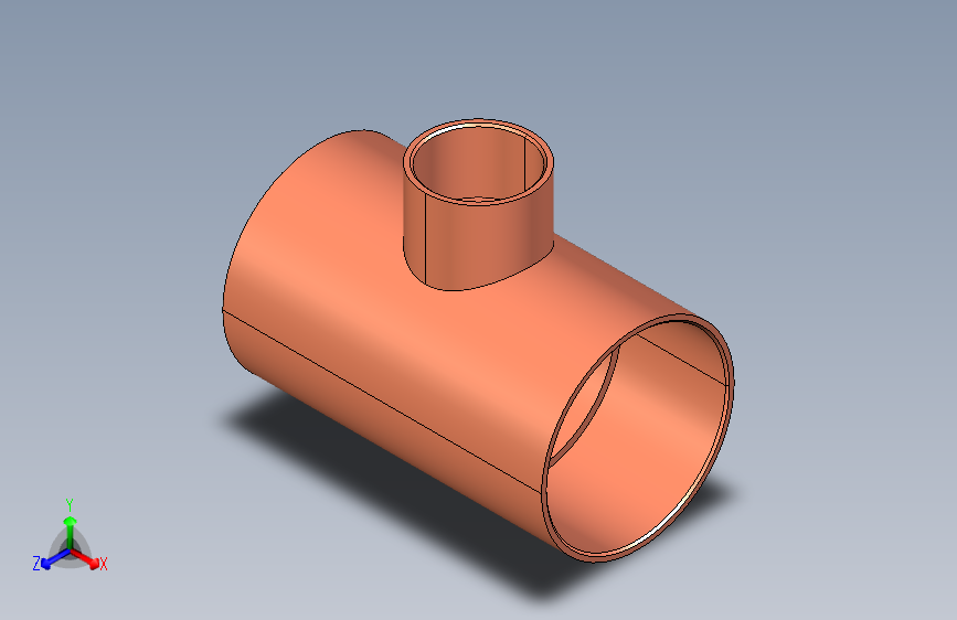 制冷铜管Reducing tees, Type 5130R,54-28-54