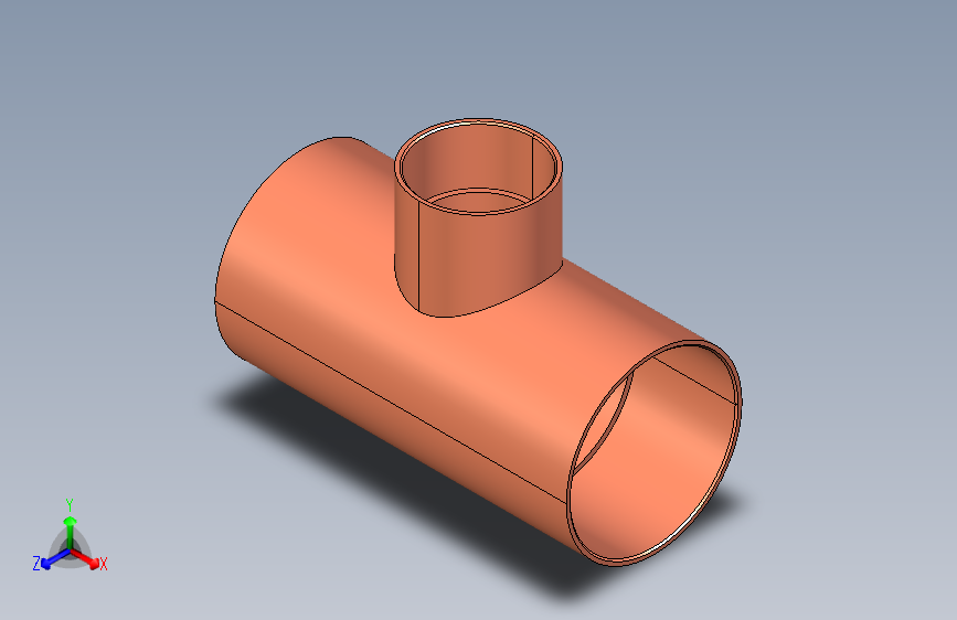 制冷铜管Reducing tees, Type 5130R,64-42-64