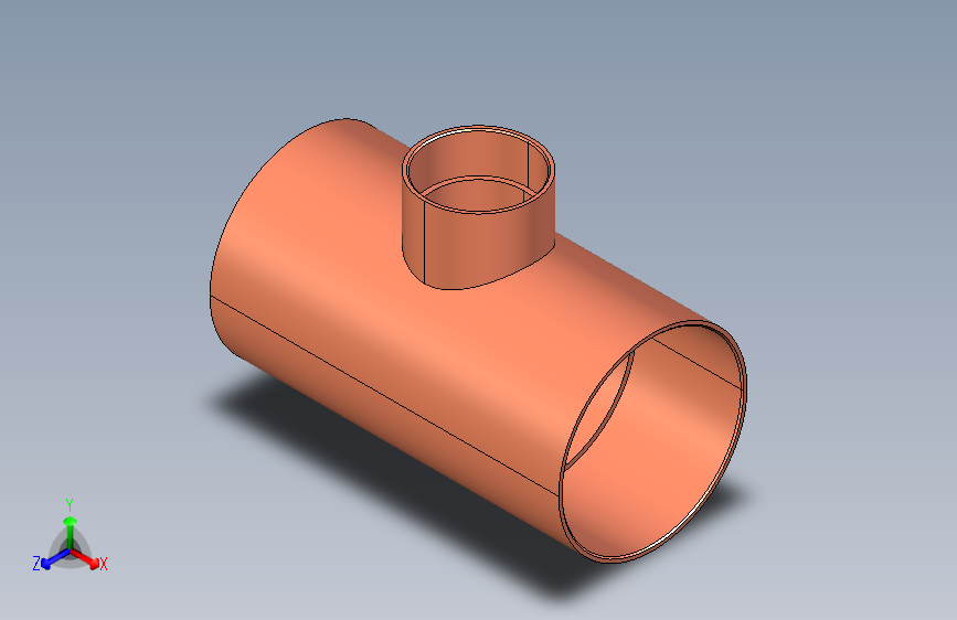 制冷铜管Reducing tees, Type 5130R,76-42-76
