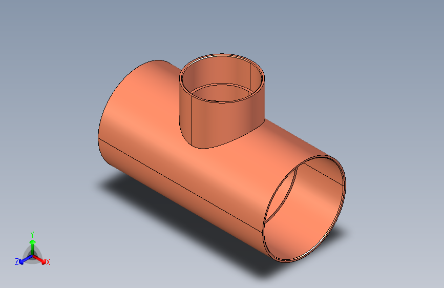制冷铜管Reducing tees, Type 5130R,76-54-76