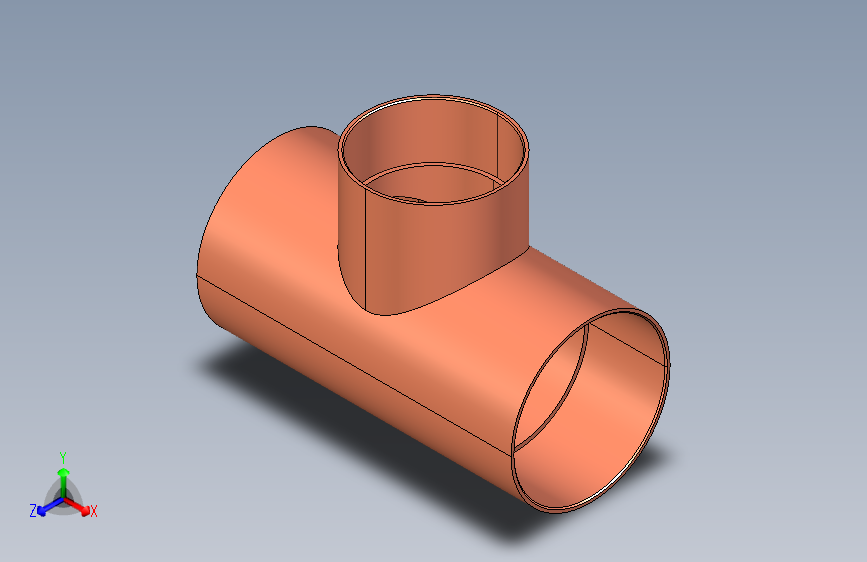 制冷铜管Reducing tees, Type 5130R,76-64-76