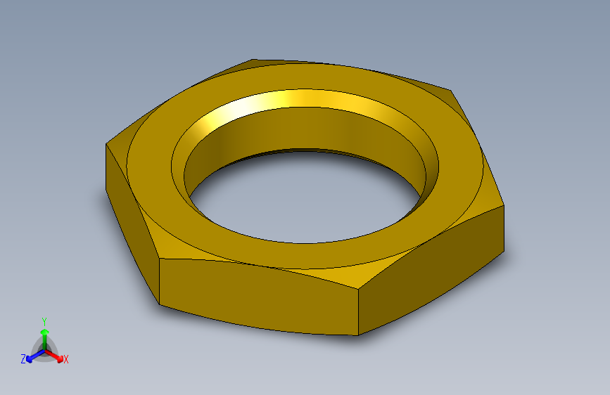 Brass hex lock thin nut G 1 2 inch黄铜六角锁紧螺母