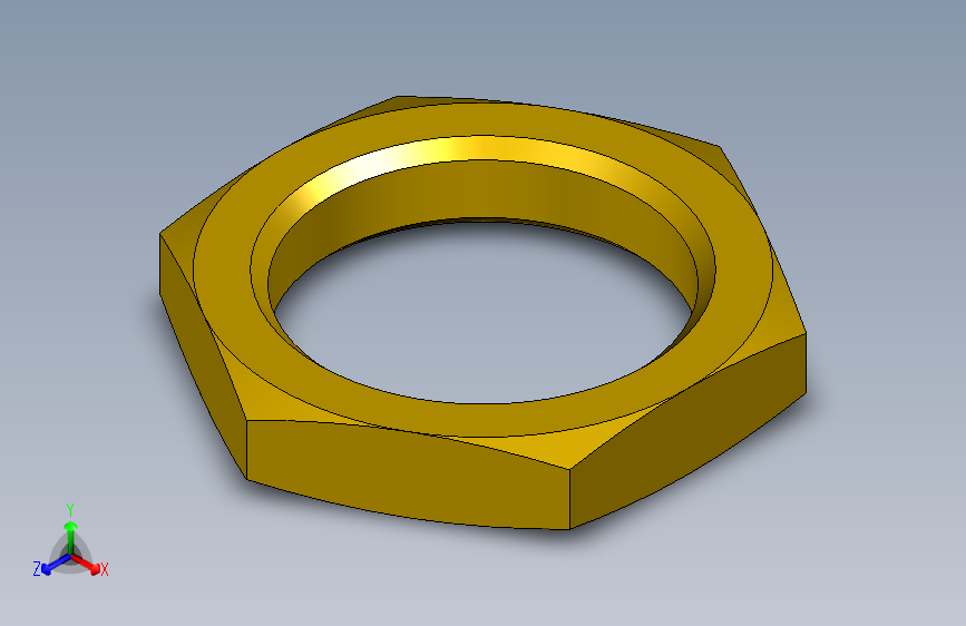 Brass hex lock thin nut G 3 4 inch黄铜六角锁紧螺母