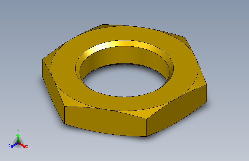 Brass hex lock thin nut G 3 8 inch黄铜六角锁紧螺母