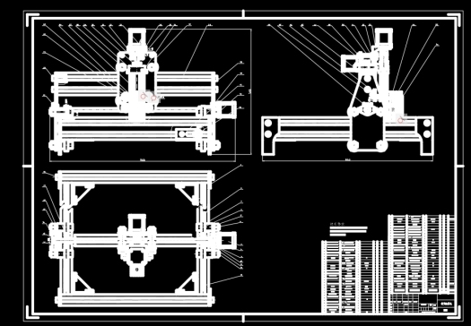 激光雕刻机的设计含7张CAD图