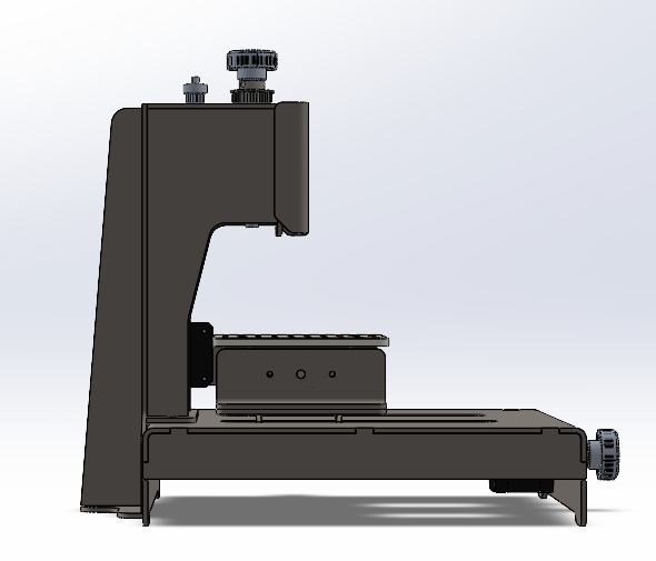 微型 3 轴 CNC 主视图