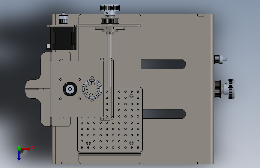 微型 3 轴 CNC 俯视图