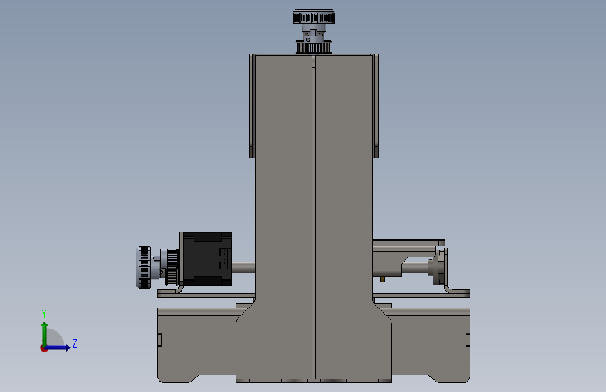 微型 3 轴 CNC 左侧视图