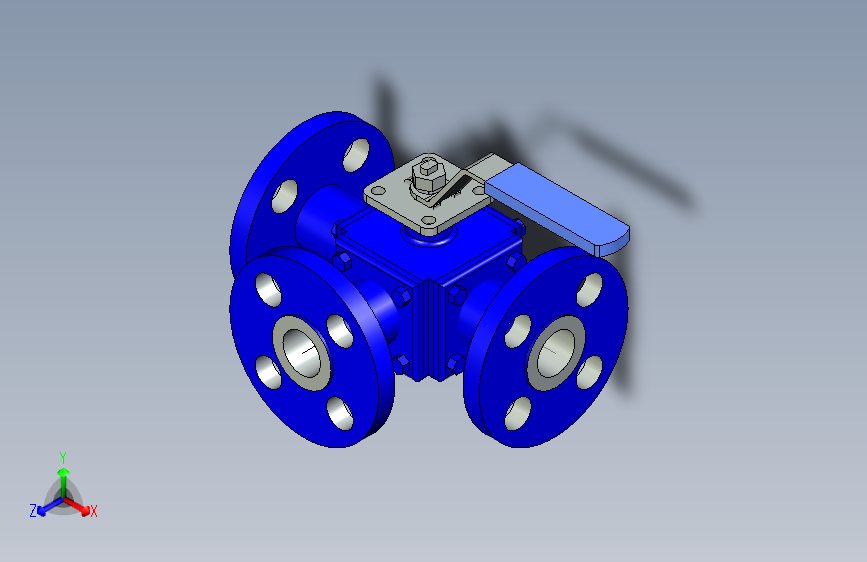 3-way ball valve 1-2 -150球阀.stp