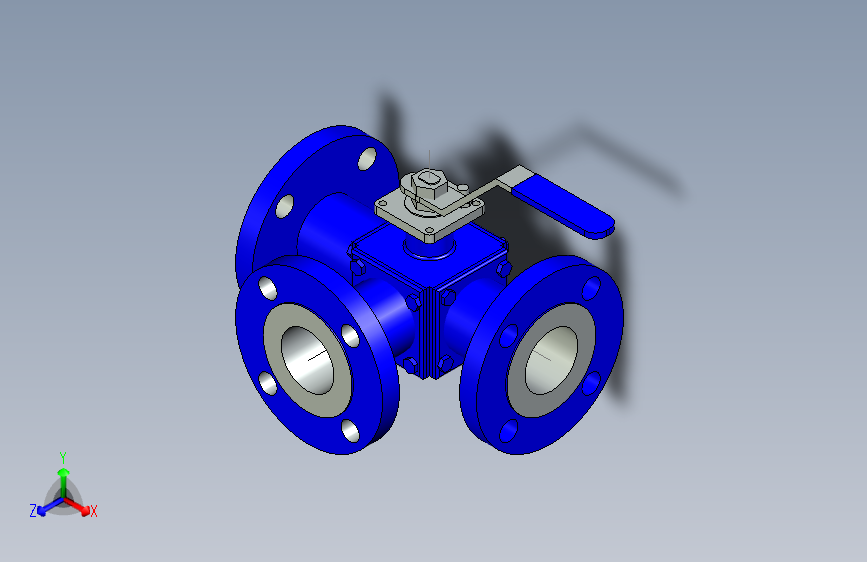 3-way ball valve 2 -150球阀.stp